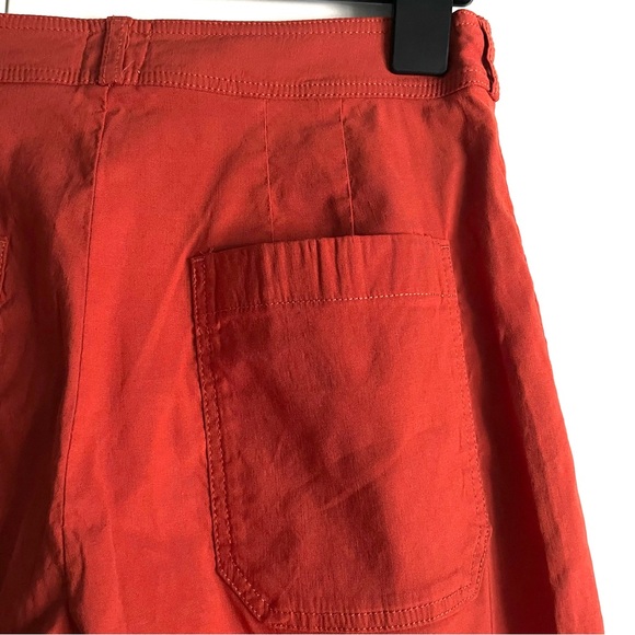 Anthropologie Maeve Colette Linen Blend Wide-Leg Trousers in Cedar Size 29P NWT - Picture 10 of 12